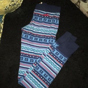 cuffed aztec leggings